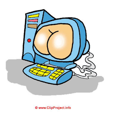 Arsch im Computer, Clipart kostenlos, gratis