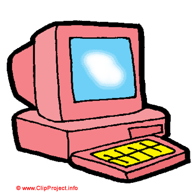 Computer with monitor / Clipart kostenlos, gratis