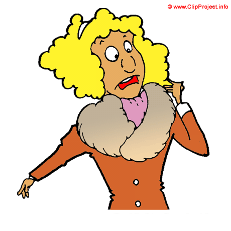 Frau im Pelzmantel, Gif Clipart kostenlos herunterladen