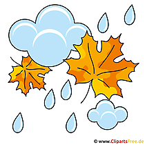 Herbst Bilder -  Regen Clipart gratis