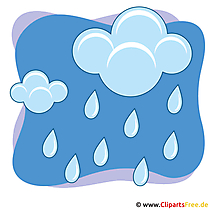 Himmel, Wolken und Regen Clipart-Bild gratis