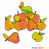 Obst, Ernte, Garten Clipart - Kostenlose lizenzfreie Bilder zu Herbst