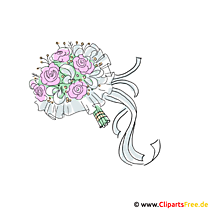 Blumenstrauß Clipart zur Hochzeit