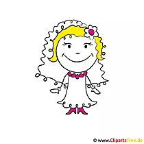 Cartoon Braut Clipart kostenlos