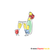 Champagner Clipart Bilder kostenlos