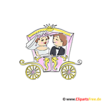 Clipart zu Hochzeit Kutsche