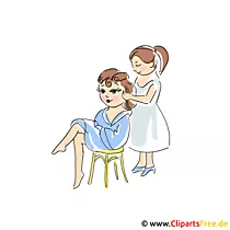 Friseur Clipart zu Hochzeit