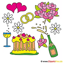 Hochzeitsmotive Clipart gratis