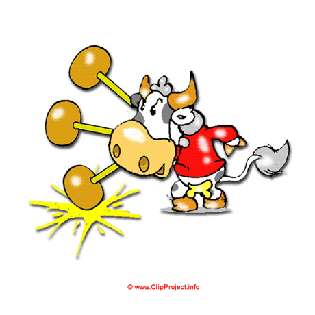 Cow with hammer clip art - Animals Cow with hammer clip art - Animals