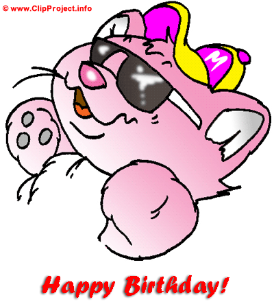 Coll cat - Happy Birthday clip art free Coll cat - Happy Birthday clip art free
