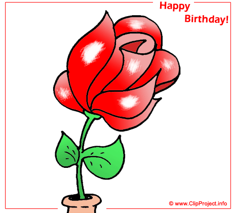 Flower for Birthday - Happy Birthday clip art free Flower for Birthday - Happy Birthday clip art free