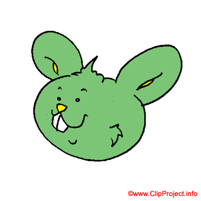Green bunny - Happy Easter clip art Green bunny - Happy Easter clip art