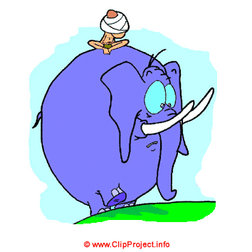 Blue elephant - Zoo clip art free Blue elephant - Zoo clip art free