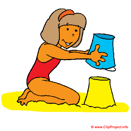 Playing girl on the beach image free clipart Playing girl on the beach image free clipart