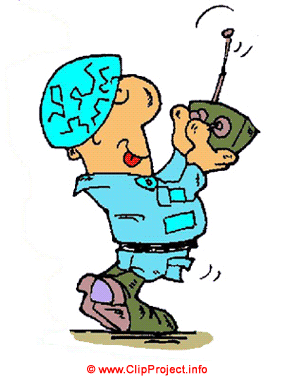 Soldier with radio clipart