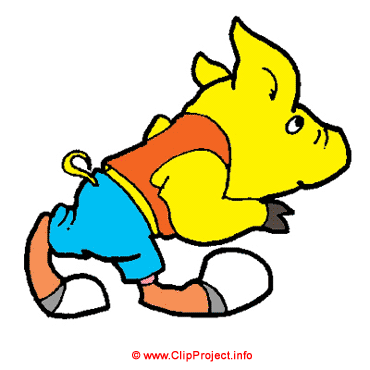Pig Jogger cartoon image - Sports images Pig Jogger cartoon image - Sports images