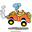 Women drive car clipart