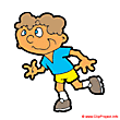 Boy running clipart free