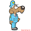 Mouce policeman  cartoon clipart