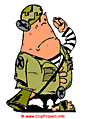 Comic soldier cartoon clip art